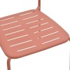 Καρέκλα Deraby pakoworld στοιβαζόμενη terracotta μέταλλο 52.5x45.5x83εκ