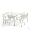 Τραπεζαρία Heven Vista pakoworld σετ 7τεμ λευκό αλουμίνιο 150x80x72εκ