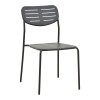 Καρέκλα Deraby pakoworld στοιβαζόμενη μαύρο μέταλλο 52.5x45.5x83εκ