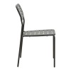 Καρέκλα Deraby pakoworld στοιβαζόμενη μαύρο μέταλλο 52.5x45.5x83εκ