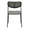 Καρέκλα Deraby pakoworld στοιβαζόμενη μαύρο μέταλλο 52.5x45.5x83εκ