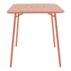 Τραπέζι Moraja pakoworld terracotta μέταλλο 70x70x73εκ