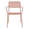 Πολυθρόνα Federal pakoworld στοιβαζόμενη terracotta μέταλλο 57x58x81.5εκ