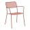 Πολυθρόνα Federal pakoworld στοιβαζόμενη terracotta μέταλλο 57x58x81.5εκ