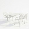 Τραπεζαρία Heven Vista pakoworld σετ 5τεμ λευκό αλουμίνιο 150x80x72εκ