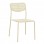 Καρέκλα Deraby pakoworld στοιβαζόμενη κρεμ μέταλλο 52.5x45.5x83εκ