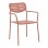 Πολυθρόνα Deraby pakoworld στοιβαζόμενη terracotta μέταλλο 56x45.5x83εκ