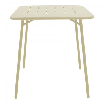 Τραπέζι Moraja pakoworld κρεμ μέταλλο 70x70x73εκ