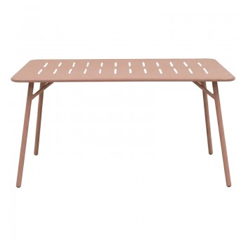 Τραπέζι Moraja pakoworld terracotta μέταλλο 140x80x72εκ