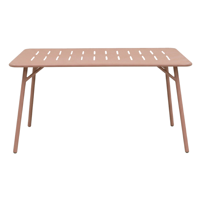 Τραπέζι Moraja pakoworld terracotta μέταλλο 140x80x72εκ