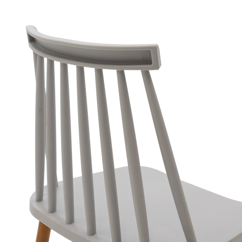 Καρέκλα Aurora pakoworld γκρι pp-φυσικό μεταλλικό πόδι 42x49.5x77εκ