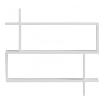 Ραφιέρα τοίχου Paralel pakoworld λευκό 70x22x65,5εκ