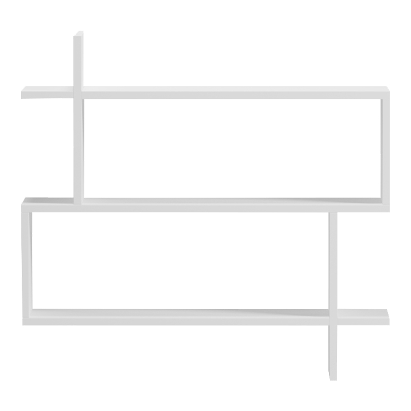 Ραφιέρα τοίχου Paralel pakoworld λευκό 70x22x65,5εκ