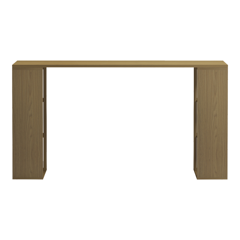 Γραφείο με ραφιέρα Colmar pakoworld σε ανοιχτό καρυδί 140x60x75εκ