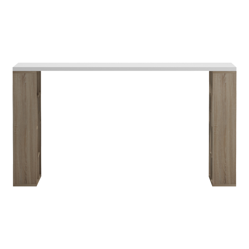 Γραφείο με ραφιέρα Labirent pakoworld sonoma-λευκό 140x60x75εκ