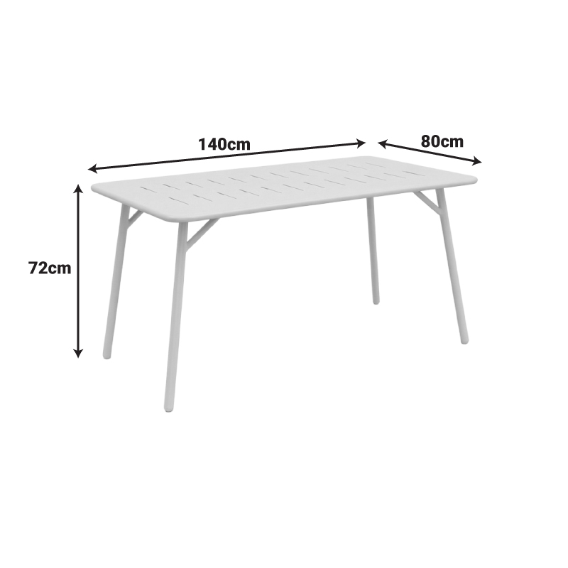 Τραπεζαρία Moraja Deraby Ι pakoworld σετ 5τεμ κρεμ μέταλλο 140x80x72εκ