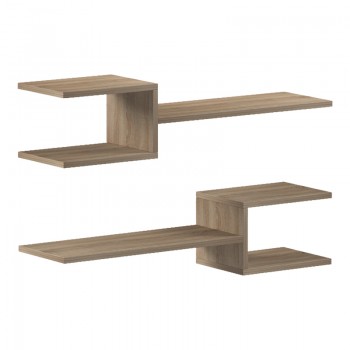 Ραφιέρα τοίχου Sumpa pakoworld 2 τεμ sonoma 65x20x18εκ