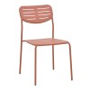 Τραπεζαρία Moraja Deraby Ι pakoworld σετ 5τεμ terracotta μέταλλο 140x80x72εκ