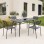 Τραπεζαρία Moraja Deraby pakoworld σετ 5τεμ μαύρο μέταλλο 140x80x72εκ
