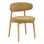 Καρέκλα Luben pakoworld ύφασμα καφέ - rubberwood σε φυσική απόχρωση 53x54x79εκ