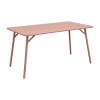 Τραπεζαρία Moraja Federal pakoworld σετ 5τεμ terracotta μέταλλο 140x80x72εκ