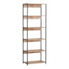 Βιβλιοθήκη Kaliano pakoworld oak-μαύρο μέταλλο 59.5x35x176.5εκ