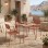 Τραπεζαρία Moraja Deraby pakoworld σετ 3τεμ terracotta μέταλλο 70x70x73εκ