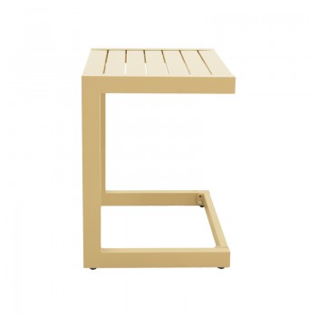 Τραπεζι Aether pakoworld αλουμίνιο σε cappuccino απόχρωση 37.5x36.5x53εκ