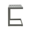 Τραπεζι Aether pakoworld αλουμίνιο σε ανθρακί απόχρωση 37.5x36.5x53εκ