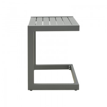 Τραπεζι Aether pakoworld αλουμίνιο σε ανθρακί απόχρωση 37.5x36.5x53εκ