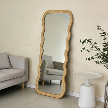 Καθρέπτης Zerbon pakoworld mdf σε φυσική απόχρωση 60x1.5x155εκ