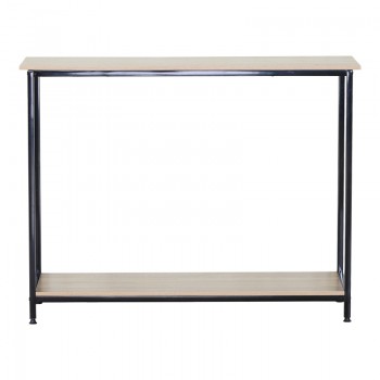Κονσόλα Shima pakoworld oak- μαύρο μέταλλο 106x35x81εκ