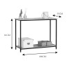 Κονσόλα Shima pakoworld oak- μαύρο μέταλλο 106x35x81εκ