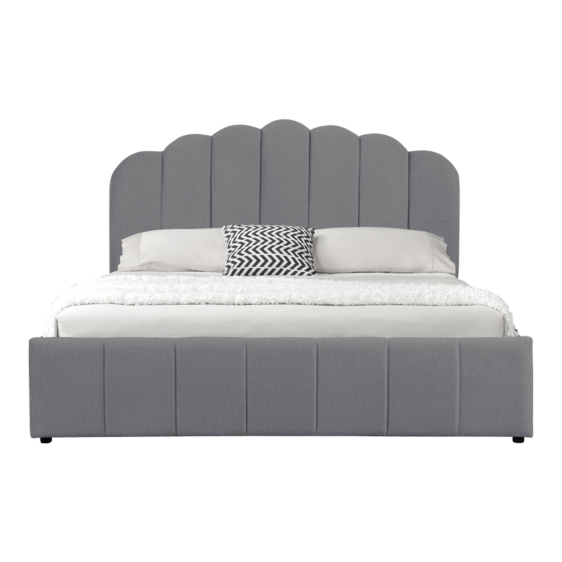 Κρεβάτι Tatiana pakoworld ύφασμα γκρι με αποθηκευτικό χώρο 120x200εκ