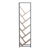 Βιβλιοθήκη Orunta pakoworld oak- μαύρο μέταλλο 40x26.5x150εκ