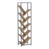 Βιβλιοθήκη Orunta pakoworld oak- μαύρο μέταλλο 40x26.5x150εκ