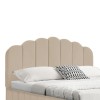 Κρεβάτι Tatiana pakoworld βελούδο μπεζ με αποθηκευτικό χώρο 160x200εκ