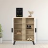 Παπουτσοθήκη-ντουλάπι Shoby pakoworld λευκό-sonoma 70.5x30x91εκ
