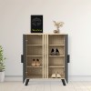 Παπουτσοθήκη-ντουλάπι Shoby pakoworld ανθρακί-sonoma 70.5x30x91εκ