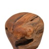 Σκαμπό Bolare pakoworld teak ξύλο σε φυσική απόχρωση Φ40x35εκ