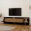 Έπιπλο τηλεόρασης Astry pakoworld oak με ανθρακί 180x36,8x45εκ