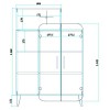 Ντουλάπι Vasko pakoworld με ράφια καρυδί - λευκό 90x32x132εκ