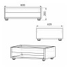 Τραπέζι σαλονιού Willa pakoworld sonoma-λευκό 60x42x20εκ