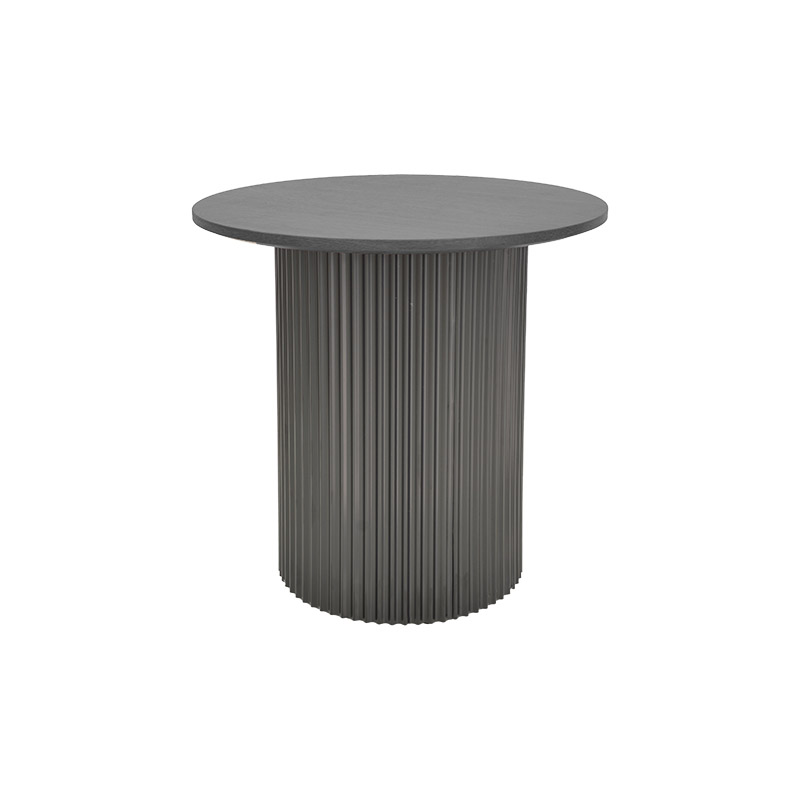 Tραπέζια σαλονιού Dovel pakoworld mdf-μεταλλο σετ 2τεμ. μαύρο
