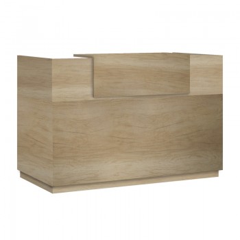 Γραφείο reception Lotus pakoworld σε χρώμα φυσικό 180x70x110εκ