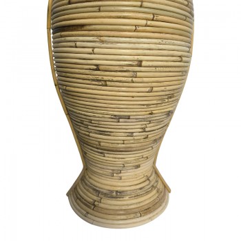 Βάζο Virnia Inart pe rattan σε φυσική απόχρωση Φ40x100εκ