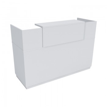Γραφείο reception Lotus pakoworld σε λευκή απόχρωση 140x70x110εκ