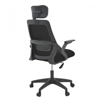 Καρέκλα γραφείου Peja pakoworld mesh ύφασμα μαύρο 58x60x107-117εκ