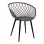 Πολυθρόνα Ezra pakoworld ανθρακί pp-πόδι μαύρο μέταλλο 62.5x56x82εκ