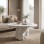 Τραπέζι σαλονιού Zinol pakoworld mdf-polyresin λευκό Φ77x36εκ